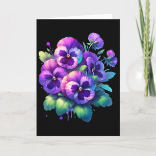 Heimerheimer Purple Floral Pansy Dementia Heimerhe Card