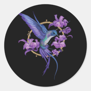 Heimerheimer Purple Floral Pansy Dementia Heimerhe Classic Round Sticker