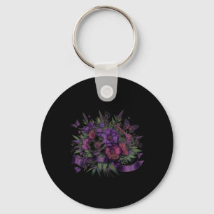 Heimerheimer Purple Floral Pansy Dementia Heimerhe Key Ring