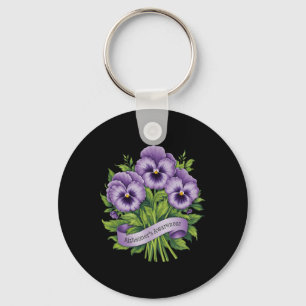 Heimerheimer Purple Floral Pansy Dementia Heimerhe Key Ring