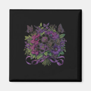 Heimerheimer Purple Floral Pansy Dementia Heimerhe Magnet