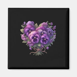 Heimerheimer Purple Floral Pansy Dementia Heimerhe Magnet