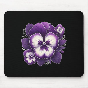 Heimerheimer Purple Floral Pansy Dementia Heimerhe Mouse Pad