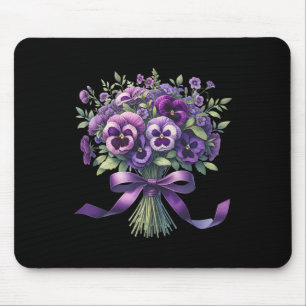 Heimerheimer Purple Floral Pansy Dementia Heimerhe Mouse Pad