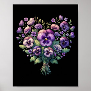 Heimerheimer Purple Floral Pansy Dementia Heimerhe Poster