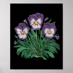 Heimerheimer Purple Floral Pansy Dementia Heimerhe Poster