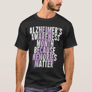 Heimerheimer Support Awareness Month Purple Ribbon T-Shirt