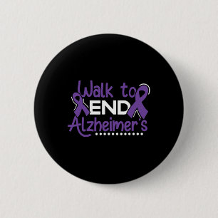 Heimerheimer Walk Dementia Warrior Purple Ribbon A 6 Cm Round Badge