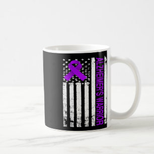 Heimerheimer Warrior Awareness - Usa Flag Purple R Coffee Mug
