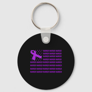 Heimerheimer Warrior Awareness - Usa Flag Purple R Key Ring