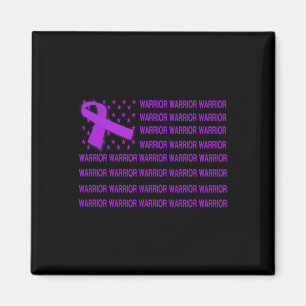 Heimerheimer Warrior Awareness - Usa Flag Purple R Magnet