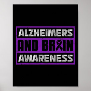 Heimerheimer's And Brain Awareness Unity Ribbon Poster