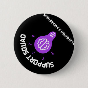 Heimerheimer's Awareness A Messy Bun Heimerheimer' 6 Cm Round Badge
