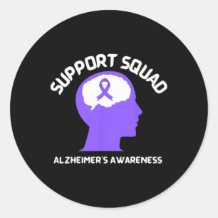 Heimerheimer's Awareness A Messy Bun Heimerheimer' Classic Round Sticker