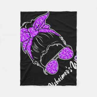 Heimerheimer's Awareness A Messy Bun Heimerheimer' Fleece Blanket