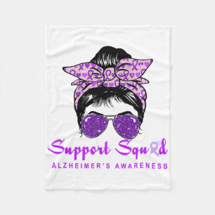 Heimerheimer's Awareness A Messy Bun Heimerheimer' Fleece Blanket