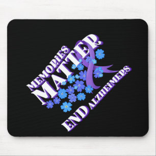 Heimerheimer's Awareness And Gifts Purple Ribbon A Mouse Pad