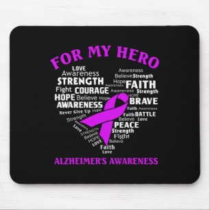 Heimerheimer's Awareness For My Hero Ribbon Heart Mouse Pad