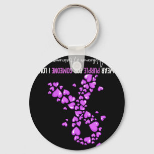 Heimerheimer's Awareness Gifts I Wear Purple Heime Key Ring