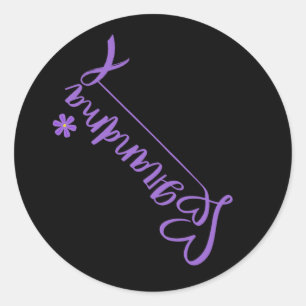 Heimerheimer's Awareness Grandma Remember Heart Pu Classic Round Sticker
