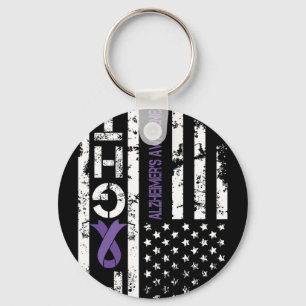Heimerheimer's Awareness Heimerheimer Flag Usa For Key Ring