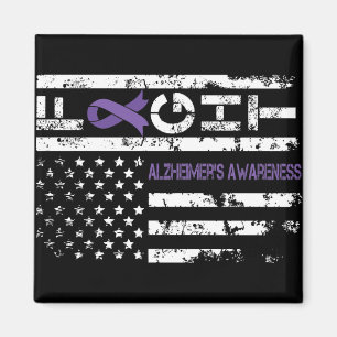 Heimerheimer's Awareness Heimerheimer Flag Usa For Magnet