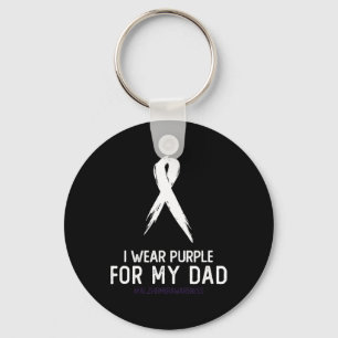 Heimerheimer's Awareness I Wear Purple For My Dad Key Ring