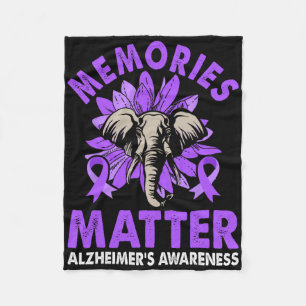 Heimerheimer's Awareness Memories Problem Purple R Fleece Blanket