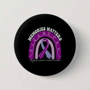 Heimerheimers Awareness Memories Problems Purple R 6 Cm Round Badge