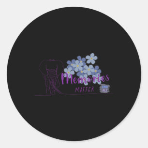 Heimerheimer's Awareness Myosotis Elephant Forget Classic Round Sticker