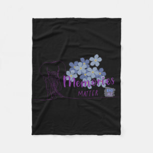 Heimerheimer's Awareness Myosotis Elephant Forget Fleece Blanket
