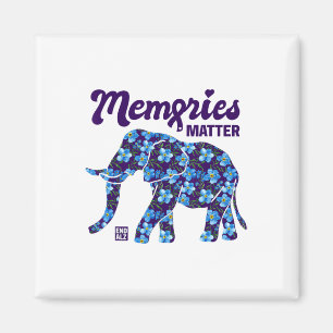 Heimerheimer's Awareness Myosotis Forget Me Not Fl Magnet