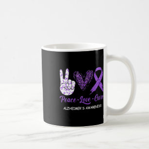 Heimerheimer's Awareness Peace Love Cure Leopard  Coffee Mug