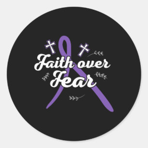 Heimerheimers Awareness Purple Ribbon Epilepsy Rel Classic Round Sticker