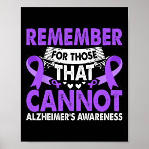 Heimerheimer's Awareness Remember For Those Purple Poster