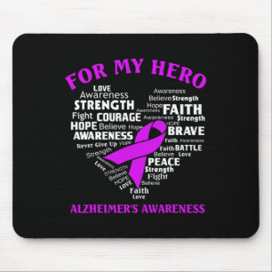 Heimerheimer's Awareness Shirt For My Hero Ribbon Mouse Pad