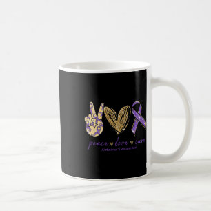 Heimerheimer's Awareness-shirt Peace Love Cure Wom Coffee Mug