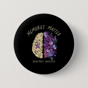 Heimerheimer's Dementia Awareness Support Brain Me 6 Cm Round Badge