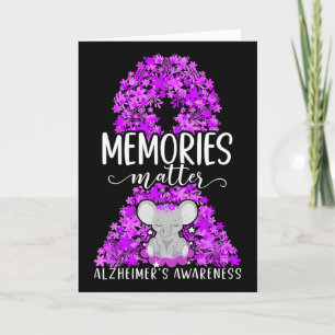 Heimerheimer's Dementia Awareness Support Elephant Card