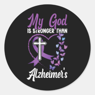 Heimerheimer's Dementia Awareness Support Faith Go Classic Round Sticker