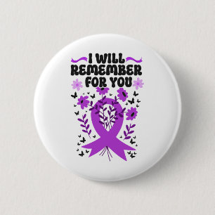Heimerheimer's Dementia Awareness Support I Will R 6 Cm Round Badge