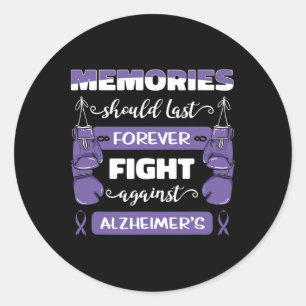 Heimerheimer's Disease Ad Purple Awareness Ribbon Classic Round Sticker