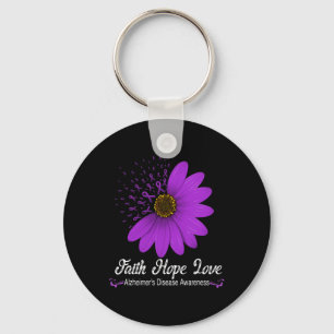 Heimerheimer's Disease Awareness Faith Hope Love P Key Ring
