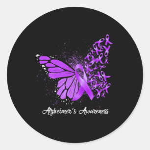 Heimerheimer's Support Squad Heimerheimer Butterfl Classic Round Sticker