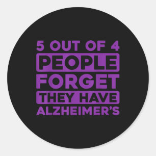 Heimers Awareness - Dementia Funny Heimers Awarene Classic Round Sticker