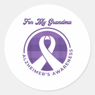 Heimers Awareness For Grandma Grandmother Heimers Classic Round Sticker
