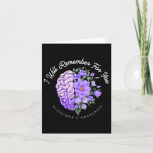 Heimers Awareness I Will Remember For You Brain  Card