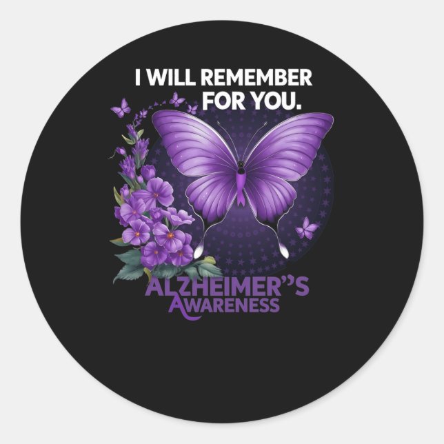 Heimer's Awareness I Will Remember For You Sticker (Front)