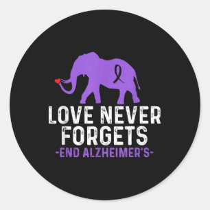 Heimers Awareness Love Never Forgets End Heimers _ Classic Round Sticker
