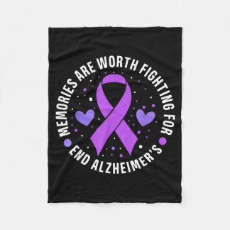 Heimers Awareness Memories Are Worth Fighting For Fleece Blanket